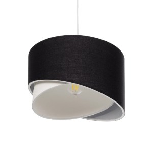 glo-203-0176-203_0176_5 GLOBOSTAR® LILI 203-0176 ΜΟΝΤΕΡΝΟ ΚΡΕΜΑΣΤΟ ΦΩΤΙΣΤΙΚΟ ΚΑΠΕΛΟ ΜΟΝΟΦΩΤΟ 1 X E27 IP20 ΜΑΥΡΟ & ΛΕΥΚΟ ΥΦΑΣΜΑ - Μ38 X Π38 X Υ95CM