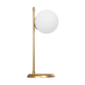 glo-203-0182-203_0182_5 GLOBOSTAR® GLOBUS 203-0182 ΜΟΝΤΕΡΝΟ ΕΠΙΤΡΑΠΕΖΙΟ ΦΩΤΙΣΤΙΚΟ ΠΟΡΤΑΤΙΦ ΜΟΝΟΦΩΤΟ 1 X E27 IP20 ΧΡΥΣΟ ΜΕΤΑΛΛΟ ΜΕ ΛΕΥΚΟ ΓΥΑΛΙ - Μ21 X Π16.5 X Υ45CM