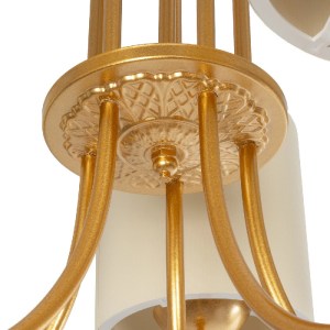 glo-203-0254-203_0254_8 GLOBOSTAR® TRITON 203-0254 VINTAGE ΚΡΕΜΑΣΤΟ ΦΩΤΙΣΤΙΚΟ ΚΑΠΕΛΟ ΠΟΛΥΦΩΤΟ 5 X E27 IP20 ΧΡΥΣΟ ΜΕΤΑΛΛΟ ΜΕ ΜΠΕΖ ΥΦΑΣΜΑ - Μ50 X Π50 X Υ48CM