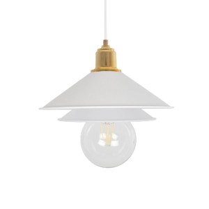 glo-203-0268-203_0268_4 GLOBOSTAR® FERRO 203-0268 ΜΟΝΤΕΡΝΟ ΚΡΕΜΑΣΤΟ ΦΩΤΙΣΤΙΚΟ ΟΡΟΦΗΣ ΜΕ ΝΤΟΥΙ 1 X E27 AC 220-240V IP20 - ΛΕΥΚΟ & ΧΡΥΣΟ - Μ30 X Π30 X Υ19CM