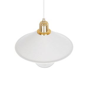 glo-203-0268-203_0268_6 GLOBOSTAR® FERRO 203-0268 ΜΟΝΤΕΡΝΟ ΚΡΕΜΑΣΤΟ ΦΩΤΙΣΤΙΚΟ ΟΡΟΦΗΣ ΜΕ ΝΤΟΥΙ 1 X E27 AC 220-240V IP20 - ΛΕΥΚΟ & ΧΡΥΣΟ - Μ30 X Π30 X Υ19CM