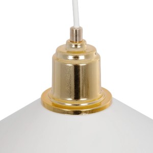 glo-203-0268-203_0268_7 GLOBOSTAR® FERRO 203-0268 ΜΟΝΤΕΡΝΟ ΚΡΕΜΑΣΤΟ ΦΩΤΙΣΤΙΚΟ ΟΡΟΦΗΣ ΜΕ ΝΤΟΥΙ 1 X E27 AC 220-240V IP20 - ΛΕΥΚΟ & ΧΡΥΣΟ - Μ30 X Π30 X Υ19CM