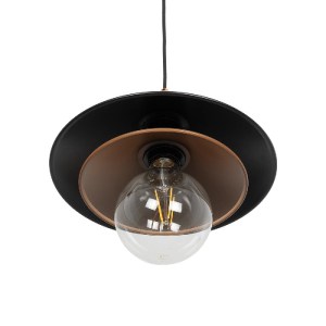 glo-203-0269-203_0269_5 GLOBOSTAR® FERRO 203-0269 ΜΟΝΤΕΡΝΟ ΚΡΕΜΑΣΤΟ ΦΩΤΙΣΤΙΚΟ ΟΡΟΦΗΣ ΜΕ ΝΤΟΥΙ 1 X E27 AC 220-240V IP20 - ΜΑΥΡΟ & ΧΑΛΚΙΝΟ - Μ30 X Π30 X Υ19CM