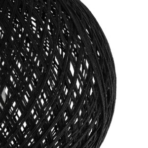 glo-203-0271-203_0271_6 GLOBOSTAR® CORDE 203-0271 ΜΟΝΤΕΡΝΟ ΦΩΤΙΣΤΙΚΟ ΟΡΟΦΗΣ ΜΕ ΝΤΟΥΙ 1 X E27 AC 220-240V IP20 - ΜΑΥΡΟ - Μ25 X Π25 X Υ26CM