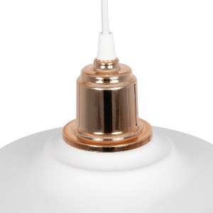 glo-203-0282-203_0282_7 GLOBOSTAR® LOAN 203-0282 ΜΟΝΤΕΡΝΟ ΚΡΕΜΑΣΤΟ ΦΩΤΙΣΤΙΚΟ ΟΡΟΦΗΣ ΜΕ ΝΤΟΥΙ 1 X E27 AC 220-240V IP20 - ΛΕΥΚΟ & ΜΠΡΟΝΖΕ  - Μ25.5 X Π25.5 X Υ17CM