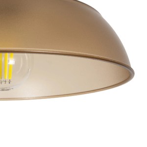 glo-203-0285-203_0285_8 GLOBOSTAR® LOAN 203-0285 ΜΟΝΤΕΡΝΟ ΚΡΕΜΑΣΤΟ ΦΩΤΙΣΤΙΚΟ ΟΡΟΦΗΣ ΜΕ ΝΤΟΥΙ 1 X E27 AC 220-240V IP20 - ΚΑΦΕ & ΜΠΡΟΝΖΕ - Μ25.5 X Π25.5 X Υ17CM