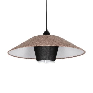 glo-203-0294-203_0294_1 GLOBOSTAR® STORM 203-0294 ΜΟΝΤΕΡΝΟ ΚΡΕΜΑΣΤΟ ΦΩΤΙΣΤΙΚΟ ΟΡΟΦΗΣ ΜΕ ΝΤΟΥΙ 1 X E27 AC 220-240V IP20 - ΜΑΥΡΟ &  ΜΠΕΖ - Μ50 X Π50 X Υ24CM