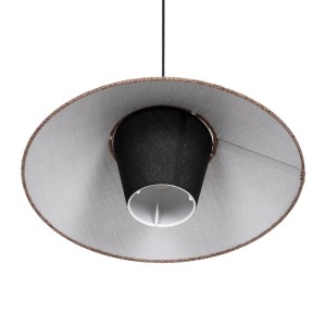 glo-203-0294-203_0294_5 GLOBOSTAR® STORM 203-0294 ΜΟΝΤΕΡΝΟ ΚΡΕΜΑΣΤΟ ΦΩΤΙΣΤΙΚΟ ΟΡΟΦΗΣ ΜΕ ΝΤΟΥΙ 1 X E27 AC 220-240V IP20 - ΜΑΥΡΟ &  ΜΠΕΖ - Μ50 X Π50 X Υ24CM