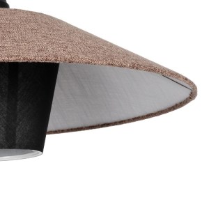 glo-203-0294-203_0294_8 GLOBOSTAR® STORM 203-0294 ΜΟΝΤΕΡΝΟ ΚΡΕΜΑΣΤΟ ΦΩΤΙΣΤΙΚΟ ΟΡΟΦΗΣ ΜΕ ΝΤΟΥΙ 1 X E27 AC 220-240V IP20 - ΜΑΥΡΟ &  ΜΠΕΖ - Μ50 X Π50 X Υ24CM