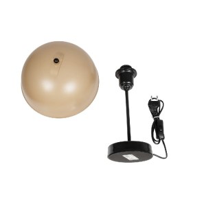 glo-203-0297-203_0297_9 GLOBOSTAR® GAZETA 203-0297 ΜΟΝΤΕΡΝΟ ΕΠΙΤΡΑΠΕΖΙΟ ΦΩΤΙΣΤΙΚΟ ΠΟΡΤΑΤΙΦ ΜΕ ΝΤΟΥΙ 1 X E27 AC 220-240V IP20 - ΜΑΥΡΟ & ΚΑΦΕ - Μ25 X Π25 X Υ39CM