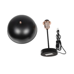 glo-203-0300-203_0300_9 GLOBOSTAR® GAZETA 203-0300 ΜΟΝΤΕΡΝΟ ΕΠΙΤΡΑΠΕΖΙΟ ΦΩΤΙΣΤΙΚΟ ΠΟΡΤΑΤΙΦ ΜΕ ΝΤΟΥΙ 1 X E27 AC 220-240V IP20 - ΜΑΥΡΟ & ΜΠΡΟΝΖΕ - Μ25 X Π25 X Υ39CM