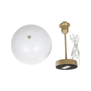 glo-203-0304-203_0304_9 GLOBOSTAR® GAZETA 203-0304 ΜΟΝΤΕΡΝΟ ΕΠΙΤΡΑΠΕΖΙΟ ΦΩΤΙΣΤΙΚΟ ΠΟΡΤΑΤΙΦ ΜΕ ΝΤΟΥΙ 1 X E27 AC 220-240V IP20 - ΛΕΥΚΟ ΔΙΑΦΑΝΟ & ΜΠΡΟΝΖΕ  - Μ25 X Π25 X Υ39CM