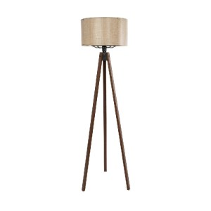 glo-204-0040-204_0040_3 GLOBOSTAR® SAGA 204-0040 ΜΟΝΤΕΡΝΟ EΠΙΔΑΠΕΔΙΟ ΦΩΤΙΣΤΙΚΟ ΜΟΝΟΦΩΤΟ 1 X E27 IP20 ΚΑΦΕ ΞΥΛΟ ΜΕ ΜΠΕΖ ΥΦΑΣΜΑ - Μ38 X Π38 X Υ140CM