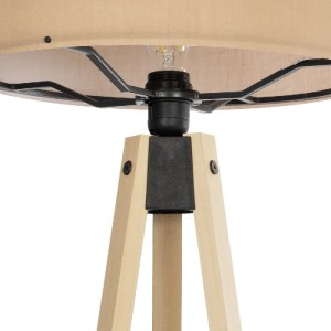 glo-204-0043-204_0043_6 GLOBOSTAR® SAGA 204-0043 ΜΟΝΤΕΡΝΟ EΠΙΔΑΠΕΔΙΟ ΦΩΤΙΣΤΙΚΟ ΜΟΝΟΦΩΤΟ 1 X E27 IP20 ΜΠΕΖ ΞΥΛΟ ΜΕ ΜΠΕΖ ΥΦΑΣΜΑ - Μ38 X Π38 X Υ140CM