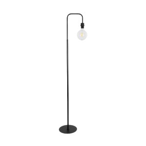 glo-204-0053-204_0053_3 GLOBOSTAR® SNAKE 204-0053 ΜΟΝΤΕΡΝΟ ΕΠΙΔΑΠΕΔΙΟ ΦΩΤΙΣΤΙΚΟ ΜΕ ΝΤΟΥΙ 1 X E27 AC 220-240V IP20 - ΜΑΥΡΟ - Μ40 X Π25 X Υ153CM