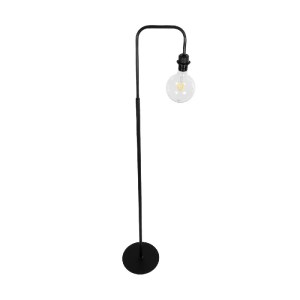 glo-204-0053-204_0053_4 GLOBOSTAR® SNAKE 204-0053 ΜΟΝΤΕΡΝΟ ΕΠΙΔΑΠΕΔΙΟ ΦΩΤΙΣΤΙΚΟ ΜΕ ΝΤΟΥΙ 1 X E27 AC 220-240V IP20 - ΜΑΥΡΟ - Μ40 X Π25 X Υ153CM