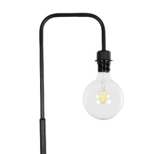 glo-204-0053-204_0053_6 GLOBOSTAR® SNAKE 204-0053 ΜΟΝΤΕΡΝΟ ΕΠΙΔΑΠΕΔΙΟ ΦΩΤΙΣΤΙΚΟ ΜΕ ΝΤΟΥΙ 1 X E27 AC 220-240V IP20 - ΜΑΥΡΟ - Μ40 X Π25 X Υ153CM