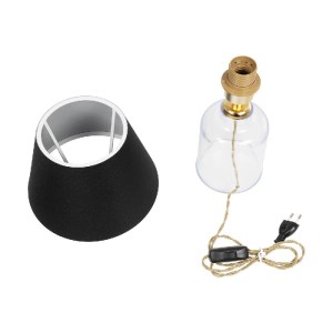 glo-204-0054-204_0054_10 GLOBOSTAR® TRANS 204-0054 ΜΟΝΤΕΡΝΟ ΕΠΙΤΡΑΠΕΖΙΟ ΦΩΤΙΣΤΙΚΟ ΠΟΡΤΑΤΙΦ ΜΕ ΝΤΟΥΙ 1 X E27 AC 220-240V IP20 - ΔΙΑΦΑΝΟ & ΜΑΥΡΟ - Μ22 X Π22 X Υ34CM