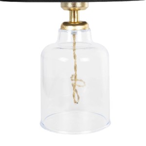 glo-204-0054-204_0054_7 GLOBOSTAR® TRANS 204-0054 ΜΟΝΤΕΡΝΟ ΕΠΙΤΡΑΠΕΖΙΟ ΦΩΤΙΣΤΙΚΟ ΠΟΡΤΑΤΙΦ ΜΕ ΝΤΟΥΙ 1 X E27 AC 220-240V IP20 - ΔΙΑΦΑΝΟ & ΜΑΥΡΟ - Μ22 X Π22 X Υ34CM