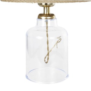 glo-204-0055-204_0055_7 GLOBOSTAR® TRANS 204-0055 ΜΟΝΤΕΡΝΟ ΕΠΙΤΡΑΠΕΖΙΟ ΦΩΤΙΣΤΙΚΟ ΠΟΡΤΑΤΙΦ ΜΕ ΝΤΟΥΙ 1 X E27 AC 220-240V IP20 - ΔΙΑΦΑΝΟ & ΜΠΕΖ - Μ22 X Π22 X Υ34CM