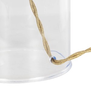 glo-204-0055-204_0055_8 GLOBOSTAR® TRANS 204-0055 ΜΟΝΤΕΡΝΟ ΕΠΙΤΡΑΠΕΖΙΟ ΦΩΤΙΣΤΙΚΟ ΠΟΡΤΑΤΙΦ ΜΕ ΝΤΟΥΙ 1 X E27 AC 220-240V IP20 - ΔΙΑΦΑΝΟ & ΜΠΕΖ - Μ22 X Π22 X Υ34CM