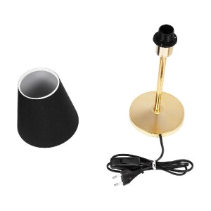 glo-204-0056-204_0056_9 GLOBOSTAR® GLOSSY 204-0056 ΜΟΝΤΕΡΝΟ ΕΠΙΤΡΑΠΕΖΙΟ ΦΩΤΙΣΤΙΚΟ ΠΟΡΤΑΤΙΦ ΜΕ ΝΤΟΥΙ 1 X E14 AC 220-240V IP20 - ΧΡΥΣΟ & ΜΑΥΡΟ - Μ14 X Π14 X Υ36CM