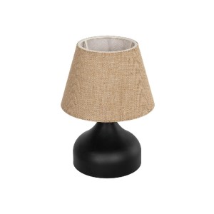 glo-204-0057-204_0057_0 GLOBOSTAR® PYRAMID 204-0057 ΜΟΝΤΕΡΝΟ ΕΠΙΤΡΑΠΕΖΙΟ ΦΩΤΙΣΤΙΚΟ ΠΟΡΤΑΤΙΦ ΜΕ ΝΤΟΥΙ 1 X E27 AC 220-240V IP20 - ΜΑΥΡΟ & ΜΠΕΖ - Μ22 X Π22 X Υ30CM