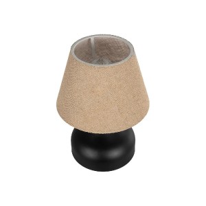 glo-204-0057-204_0057_5 GLOBOSTAR® PYRAMID 204-0057 ΜΟΝΤΕΡΝΟ ΕΠΙΤΡΑΠΕΖΙΟ ΦΩΤΙΣΤΙΚΟ ΠΟΡΤΑΤΙΦ ΜΕ ΝΤΟΥΙ 1 X E27 AC 220-240V IP20 - ΜΑΥΡΟ & ΜΠΕΖ - Μ22 X Π22 X Υ30CM