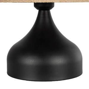 glo-204-0057-204_0057_7 GLOBOSTAR® PYRAMID 204-0057 ΜΟΝΤΕΡΝΟ ΕΠΙΤΡΑΠΕΖΙΟ ΦΩΤΙΣΤΙΚΟ ΠΟΡΤΑΤΙΦ ΜΕ ΝΤΟΥΙ 1 X E27 AC 220-240V IP20 - ΜΑΥΡΟ & ΜΠΕΖ - Μ22 X Π22 X Υ30CM