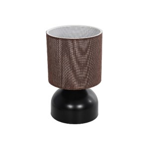 glo-204-0060-204_0060_0 GLOBOSTAR® RUBIK 204-0060 ΜΟΝΤΕΡΝΟ ΕΠΙΤΡΑΠΕΖΙΟ ΦΩΤΙΣΤΙΚΟ ΠΟΡΤΑΤΙΦ ΜΕ ΝΤΟΥΙ 1 X E27 AC 220-240V IP20 - ΜΑΥΡΟ & ΚΑΦΕ - Μ18 X Π18 X Υ30CM