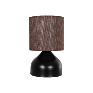 glo-204-0060-204_0060_3 GLOBOSTAR® RUBIK 204-0060 ΜΟΝΤΕΡΝΟ ΕΠΙΤΡΑΠΕΖΙΟ ΦΩΤΙΣΤΙΚΟ ΠΟΡΤΑΤΙΦ ΜΕ ΝΤΟΥΙ 1 X E27 AC 220-240V IP20 - ΜΑΥΡΟ & ΚΑΦΕ - Μ18 X Π18 X Υ30CM
