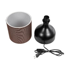 glo-204-0060-204_0060_9 GLOBOSTAR® RUBIK 204-0060 ΜΟΝΤΕΡΝΟ ΕΠΙΤΡΑΠΕΖΙΟ ΦΩΤΙΣΤΙΚΟ ΠΟΡΤΑΤΙΦ ΜΕ ΝΤΟΥΙ 1 X E27 AC 220-240V IP20 - ΜΑΥΡΟ & ΚΑΦΕ - Μ18 X Π18 X Υ30CM
