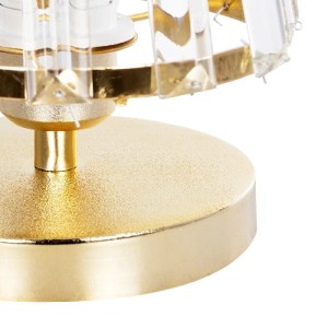 glo-204-0064-204_0064_7 GLOBOSTAR® GLASSY 204-0064 ΜΟΝΤΕΡΝΟ ΕΠΙΤΡΑΠΕΖΙΟ ΦΩΤΙΣΤΙΚΟ ΠΟΡΤΑΤΙΦ ΜΕ ΝΤΟΥΙ 1 X E27 AC 220-240V IP20 - ΧΡΥΣΟ & ΔΙΑΦΑΝΟ - Μ18 X Π180 X Υ22CM