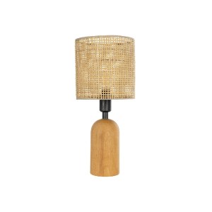 glo-204-0065-204_0065_3 GLOBOSTAR® HARD 204-0065 BOHO ΕΠΙΤΡΑΠΕΖΙΟ ΦΩΤΙΣΤΙΚΟ ΠΟΡΤΑΤΙΦ ΜΕ ΝΤΟΥΙ 1 X E14 AC 220-240V IP20 - ΚΑΦΕ & ΜΠΕΖ - Μ15 X Π15 X Υ35CM