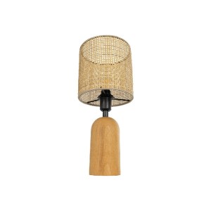 glo-204-0065-204_0065_4 GLOBOSTAR® HARD 204-0065 BOHO ΕΠΙΤΡΑΠΕΖΙΟ ΦΩΤΙΣΤΙΚΟ ΠΟΡΤΑΤΙΦ ΜΕ ΝΤΟΥΙ 1 X E14 AC 220-240V IP20 - ΚΑΦΕ & ΜΠΕΖ - Μ15 X Π15 X Υ35CM