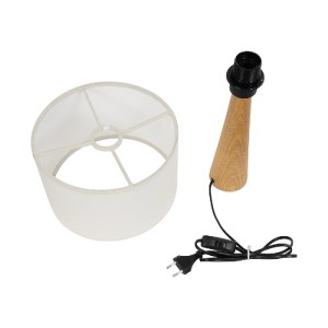 glo-204-0066-204_0066_9 GLOBOSTAR® COBRA 204-0066 ΜΟΝΤΕΡΝΟ ΕΠΙΤΡΑΠΕΖΙΟ ΦΩΤΙΣΤΙΚΟ ΠΟΡΤΑΤΙΦ ΜΕ ΝΤΟΥΙ 1 X E27 AC 220-240V IP20 - ΜΠΕΖ & ΛΕΥΚΟ - Μ24 X Π24 X Υ38CM