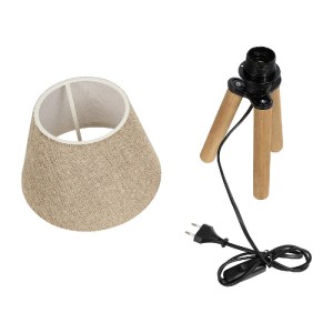 glo-204-0067-204_0067_9 GLOBOSTAR® CAP 204-0067 ΜΟΝΤΕΡΝΟ ΕΠΙΤΡΑΠΕΖΙΟ ΦΩΤΙΣΤΙΚΟ ΠΟΡΤΑΤΙΦ ΜΕ ΝΤΟΥΙ 1 X E27 AC 220-240V IP20 - ΚΑΦΕ & ΜΠΕΖ - Μ22 X Π22 X Υ33CM
