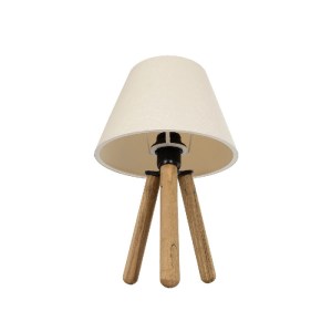 glo-204-0069-204_0069_4 GLOBOSTAR® CAP 204-0069 ΜΟΝΤΕΡΝΟ ΕΠΙΤΡΑΠΕΖΙΟ ΦΩΤΙΣΤΙΚΟ ΠΟΡΤΑΤΙΦ ΜΕ ΝΤΟΥΙ 1 X E27 AC 220-240V IP20 - ΚΑΦΕ & ΛΕΥΚΟ - Μ22 X Π22 X Υ33CM