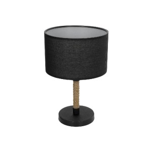 glo-204-0072-204_0072_0 GLOBOSTAR® STRING 204-0072 ΜΟΝΤΕΡΝΟ ΕΠΙΤΡΑΠΕΖΙΟ ΦΩΤΙΣΤΙΚΟ ΠΟΡΤΑΤΙΦ ΜΕ ΝΤΟΥΙ 1 X E27 AC 220-240V IP20 - ΜΑΥΡΟ & ΜΠΕΖ - Μ24 X Π24 X Υ37CM