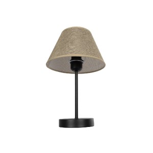 glo-204-0073-204_0073_4 GLOBOSTAR® LARA 204-0073 ΜΟΝΤΕΡΝΟ ΕΠΙΤΡΑΠΕΖΙΟ ΦΩΤΙΣΤΙΚΟ ΠΟΡΤΑΤΙΦ ΜΕ ΝΤΟΥΙ 1 X E27 AC 220-240V IP20 - ΜΑΥΡΟ & ΜΠΕΖ - Μ22 X Π22 X Υ36CM