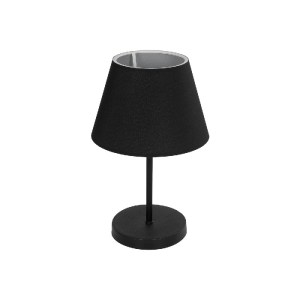 glo-204-0074-204_0074_0 GLOBOSTAR® LARA 204-0074 ΜΟΝΤΕΡΝΟ ΕΠΙΤΡΑΠΕΖΙΟ ΦΩΤΙΣΤΙΚΟ ΠΟΡΤΑΤΙΦ ΜΕ ΝΤΟΥΙ 1 X E27 AC 220-240V IP20 - ΜΑΥΡΟ - Μ22 X Π22 X Υ36CM