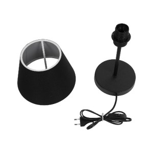 glo-204-0074-204_0074_9 GLOBOSTAR® LARA 204-0074 ΜΟΝΤΕΡΝΟ ΕΠΙΤΡΑΠΕΖΙΟ ΦΩΤΙΣΤΙΚΟ ΠΟΡΤΑΤΙΦ ΜΕ ΝΤΟΥΙ 1 X E27 AC 220-240V IP20 - ΜΑΥΡΟ - Μ22 X Π22 X Υ36CM