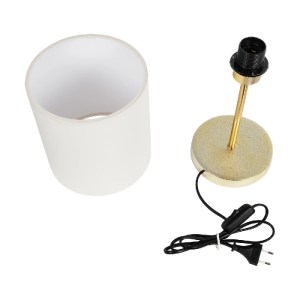 glo-204-0078-204_0078_09 GLOBOSTAR® GLOSSY 204-0078 ΜΟΝΤΕΡΝΟ ΕΠΙΤΡΑΠΕΖΙΟ ΦΩΤΙΣΤΙΚΟ ΠΟΡΤΑΤΙΦ ΜΕ ΝΤΟΥΙ 1 X E27 AC 220-240V IP20 - ΧΡΥΣΟ & ΜΠΕΖ - Μ19 X Π19 X Υ38CM