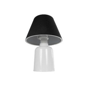 glo-204-0081-204_0081_4 GLOBOSTAR® CIA 204-0081 ΜΟΝΤΕΡΝΟ ΕΠΙΤΡΑΠΕΖΙΟ ΦΩΤΙΣΤΙΚΟ ΠΟΡΤΑΤΙΦ ΜΕ ΝΤΟΥΙ 1 X E27 AC 220-240V IP20 - ΛΕΥΚΟ & ΜΑΥΡΟ - Μ24 X Π24 X Υ31CM