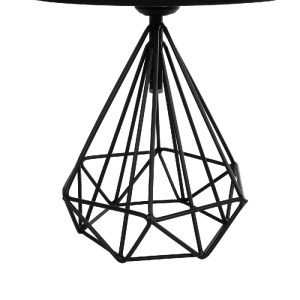 glo-204-0083-204_0083_7 GLOBOSTAR® DIAMOND 204-0083 ΜΟΝΤΕΡΝΟ ΕΠΙΤΡΑΠΕΖΙΟ ΦΩΤΙΣΤΙΚΟ ΠΟΡΤΑΤΙΦ ΜΕ ΝΤΟΥΙ 1 X E27 AC 220-240V IP20 - ΜΑΥΡΟ - Μ24 X Π24 X Υ41CM