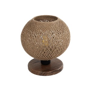 glo-204-0087-204_0087_0 GLOBOSTAR® BOWL 204-0087 ΜΟΝΤΕΡΝΟ ΕΠΙΤΡΑΠΕΖΙΟ ΦΩΤΙΣΤΙΚΟ ΠΟΡΤΑΤΙΦ ΜΕ ΝΤΟΥΙ 1 X E27 AC 220-240V IP20 - ΚΑΦΕ & ΜΠΕΖ - Μ22 X Π22 X Υ23CM