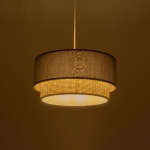 glo-204-0094-204_0094_2 GLOBOSTAR® BIGGIE 204-0094 ΜΟΝΤΕΡΝΟ ΚΡΕΜΑΣΤΟ ΦΩΤΙΣΤΙΚΟ ΟΡΟΦΗΣ ΜΕ ΝΤΟΥΙ 1 X E27 AC 220-240V IP20 - ΜΠΛΕ & ΜΠΕΖ - Μ30 X Π30 X Υ17CM