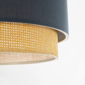 glo-204-0094-204_0094_7 GLOBOSTAR® BIGGIE 204-0094 ΜΟΝΤΕΡΝΟ ΚΡΕΜΑΣΤΟ ΦΩΤΙΣΤΙΚΟ ΟΡΟΦΗΣ ΜΕ ΝΤΟΥΙ 1 X E27 AC 220-240V IP20 - ΜΠΛΕ & ΜΠΕΖ - Μ30 X Π30 X Υ17CM