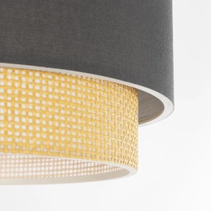 glo-204-0095-204_0095_7 GLOBOSTAR® BIGGIE 204-0095 ΜΟΝΤΕΡΝΟ ΚΡΕΜΑΣΤΟ ΦΩΤΙΣΤΙΚΟ ΟΡΟΦΗΣ ΜΕ ΝΤΟΥΙ 1 X E27 AC 220-240V IP20 - ΓΚΡΙ & ΜΠΕΖ - Μ30 X Π30 X Υ17CM