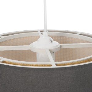 glo-204-0095-204_0095_8 GLOBOSTAR® BIGGIE 204-0095 ΜΟΝΤΕΡΝΟ ΚΡΕΜΑΣΤΟ ΦΩΤΙΣΤΙΚΟ ΟΡΟΦΗΣ ΜΕ ΝΤΟΥΙ 1 X E27 AC 220-240V IP20 - ΓΚΡΙ & ΜΠΕΖ - Μ30 X Π30 X Υ17CM